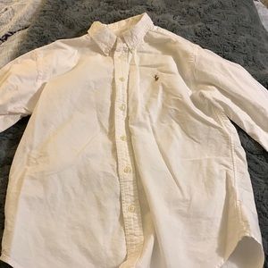 WHITE (SIZE 16) RALPH LAUREN LONG SLEEVE BUTTON UP